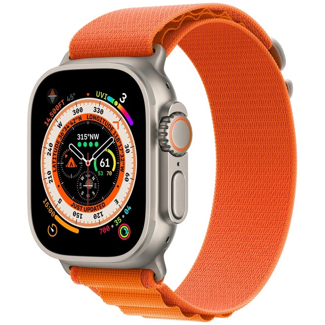 Умные часы Apple Watch Ultra 49mm Titanium Case with Alpine Loop S (Цвет: Orange)