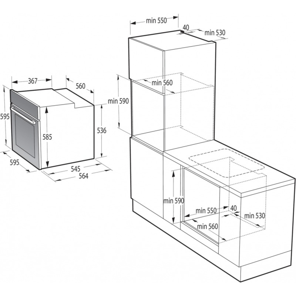 Духовой шкаф Gorenje BOS67371CLB, черный