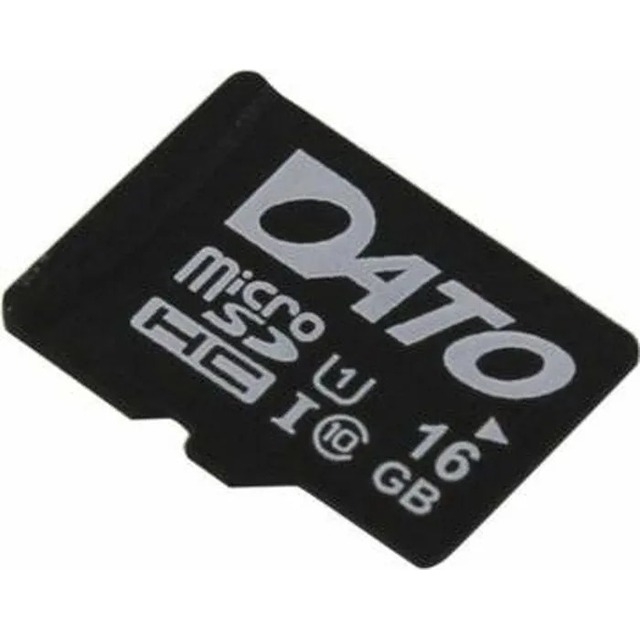 Карта памяти microSDHC Dato DTTF016GUIC10 Class10 16Gb (w / o adapter) (Цвет: Black)