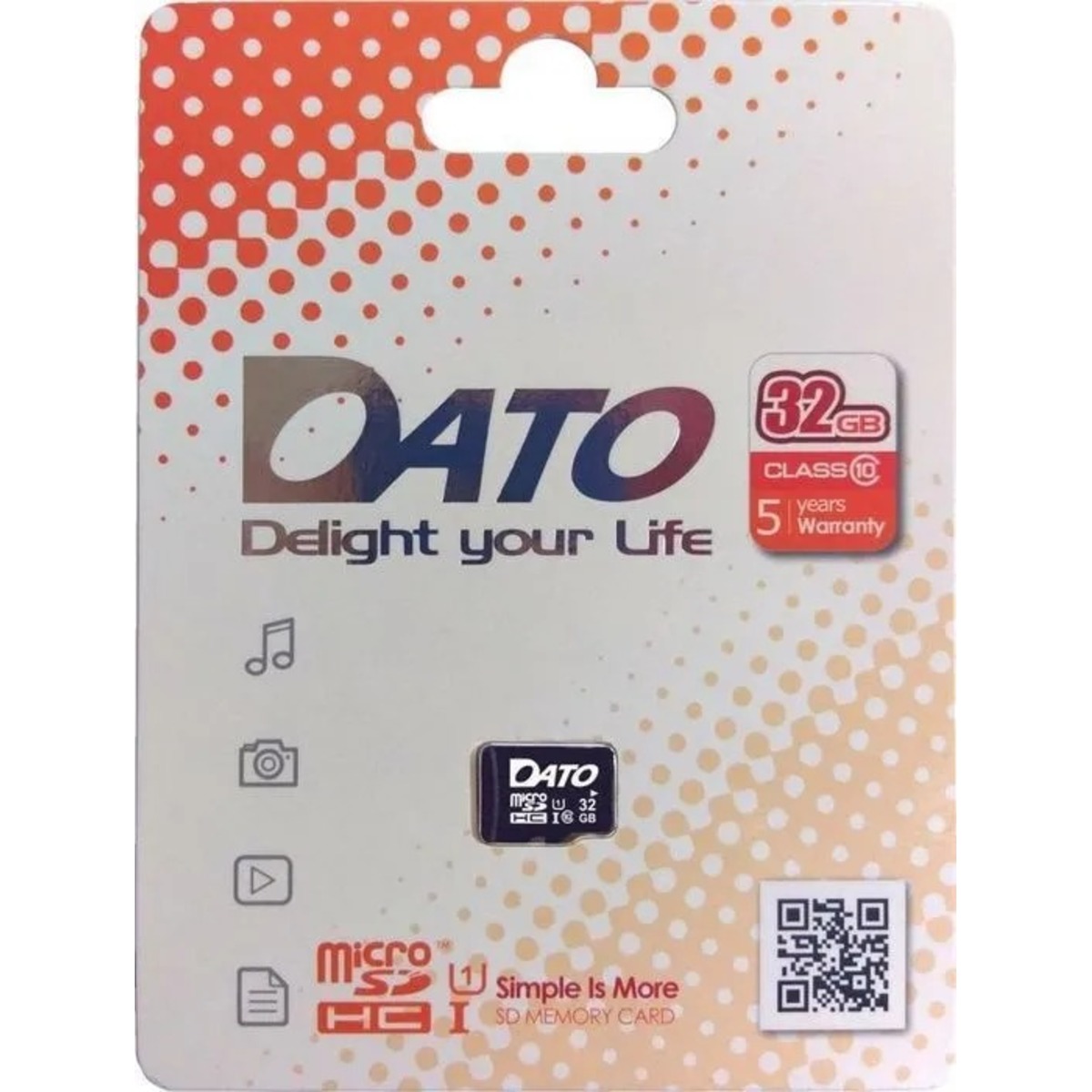 Карта памяти microSDHC Dato DTTF032GUIC10 Class10 32Gb (w / o adapter), черный