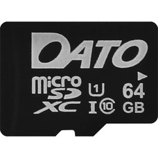 Карта памяти microSDXC Dato DTTF064GUIC10 Class10 64Gb (w/o adapter) (Цвет: Black)