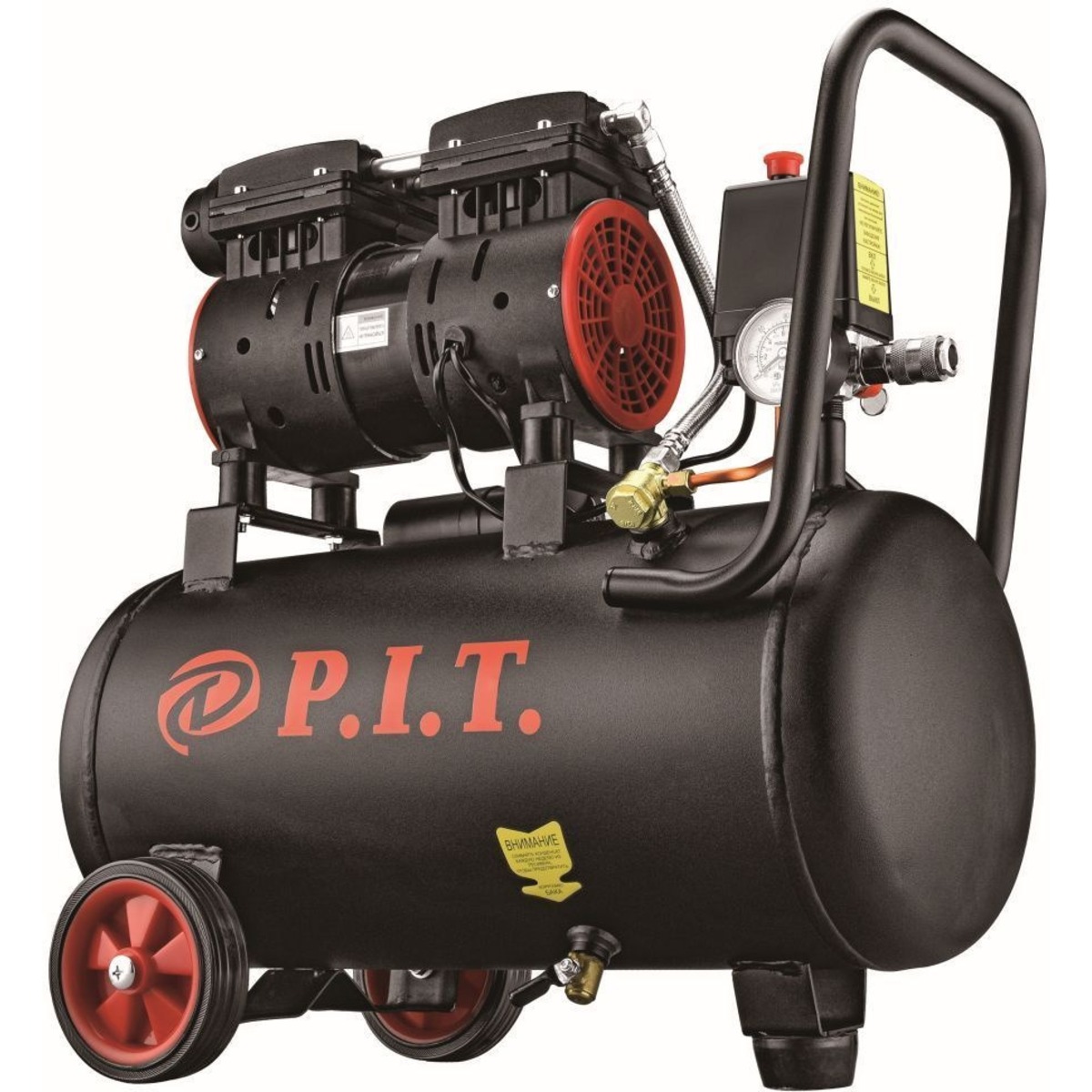 Компрессор поршневой P.I.T. PAC24-C1, черный