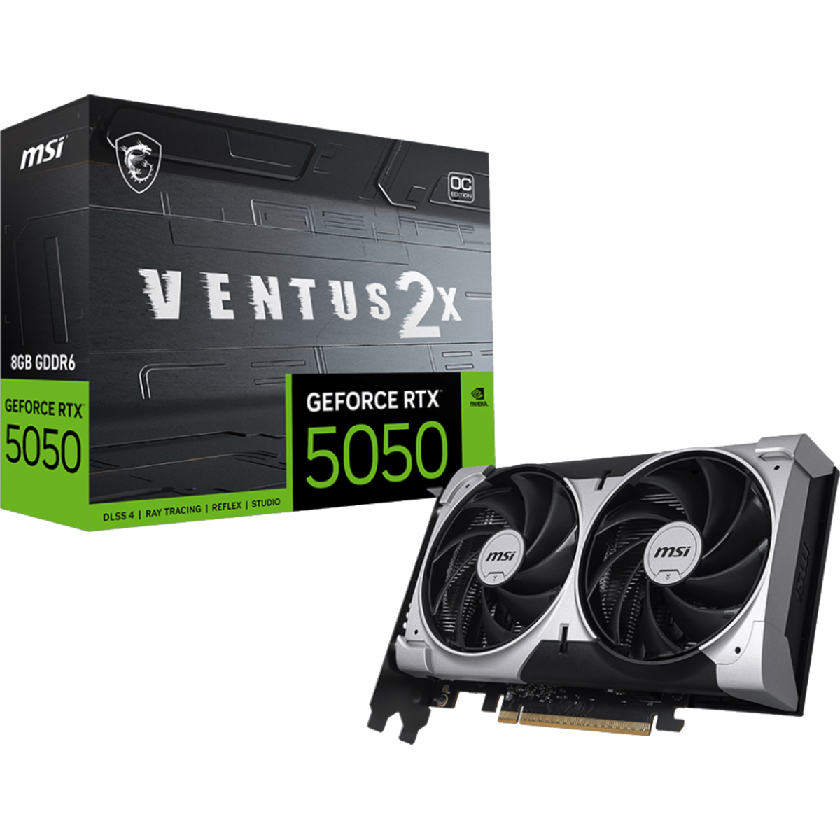 Видеокарта MSI GeForce RTX 5050 8G VENTUS 2X OC (912-V538-002)