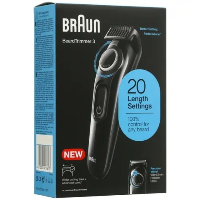 Триммер Braun BeardTrimmer 3 BT3300, черный