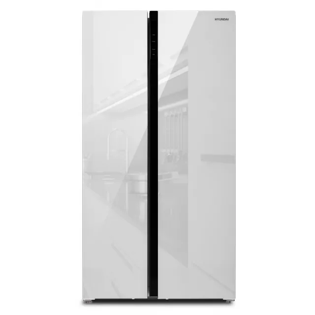Холодильник Hyundai CS6503FV (Цвет: White Glass)