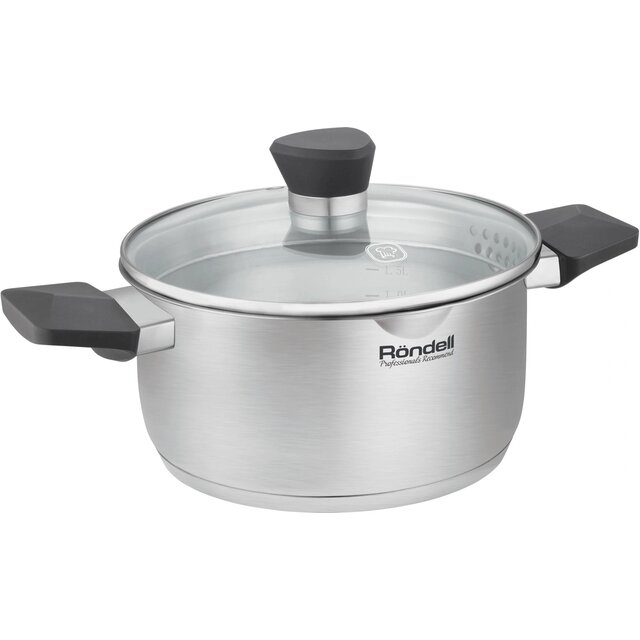 Кастрюля Rondell Strike Grey Ultra RDS-1949 (Цвет: Inox) Кастрюля Rondell Strike Grey Ultra RDS-1949 (Цвет: Inox)