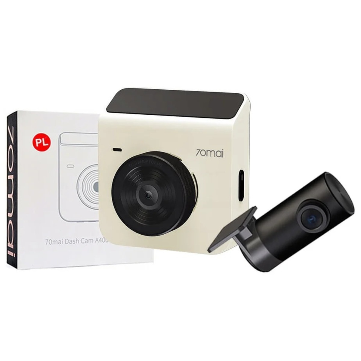 Видеорегистратор 70mai Dash Cam A400 + Rear Cam Set (Цвет: Ivory)