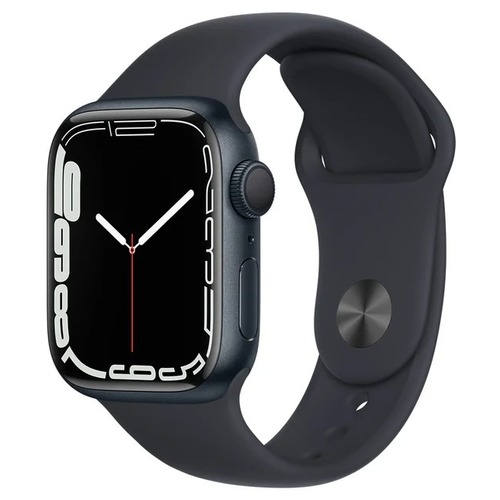 Умные часы Apple Watch Series 7 45mm Aluminum Case with Sport Band (Цвет: Midnight)