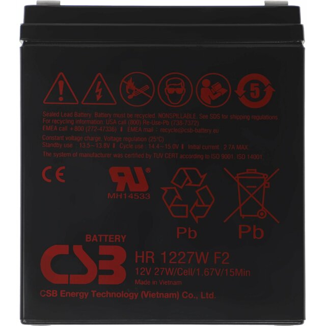 Батарея для ИБП CSB HR1227W F2 Батарея для ИБП CSB HR1227W F2