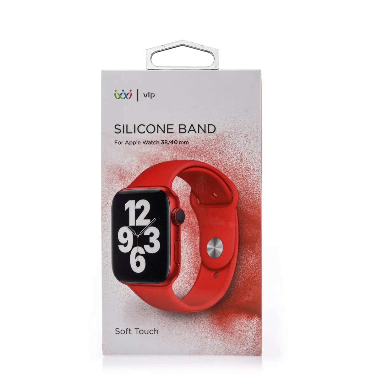 Ремешок силиконовый VLP Silicone Band Soft Touch для Apple Watch 38/40 mm (Цвет: Red)