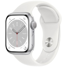Умные часы Apple Watch Series 8 41mm Aluminum Case with Sport Band M/L (Цвет: Silver/White)