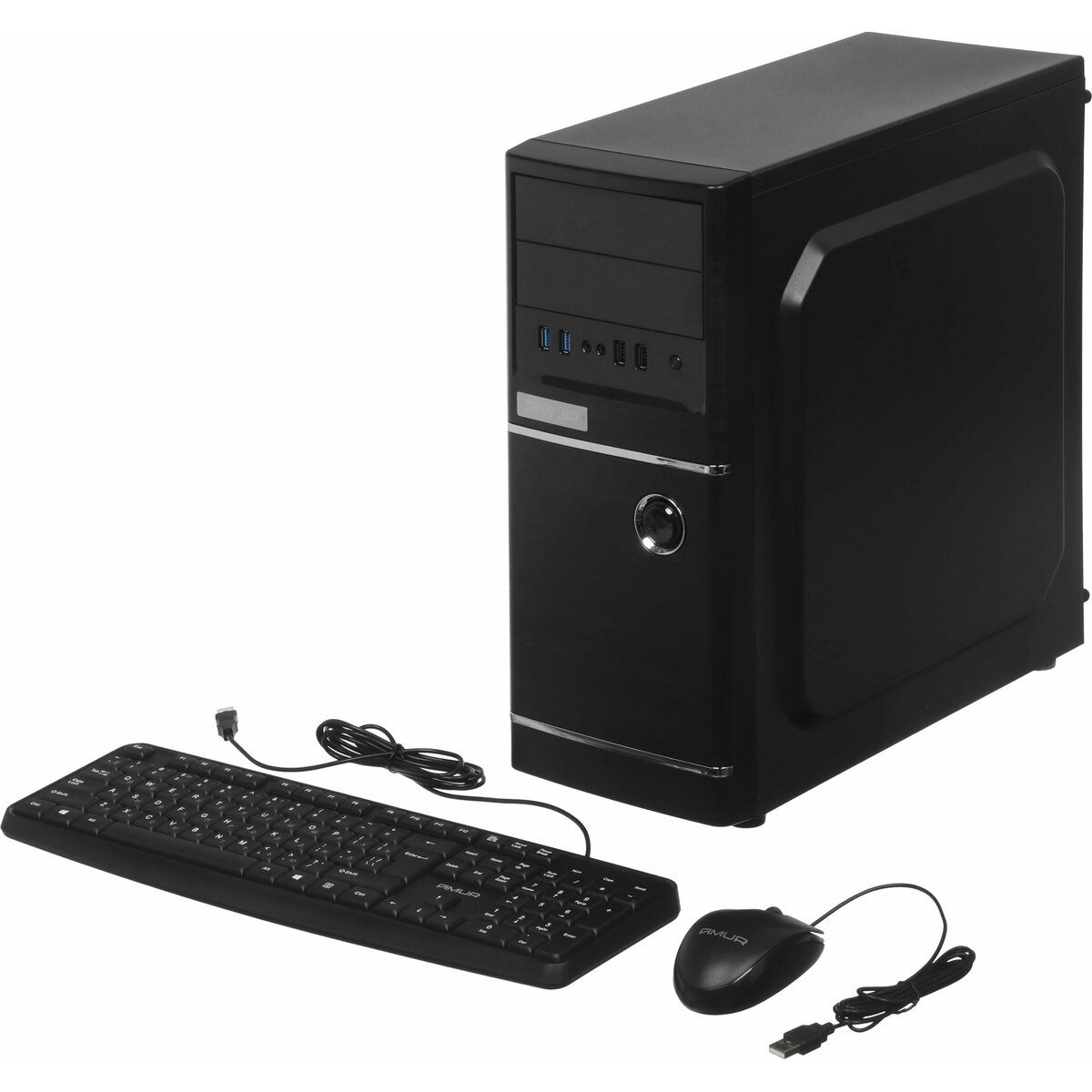 ПК Amur Нарвал A5A14 АМУЕ.466219.002 (AMD Ryzen 5 3400G 3.7Ghz/8Gb DDR4/SSD256Gb/AMD Radeon RX Vega 11/FreeDOS/black)