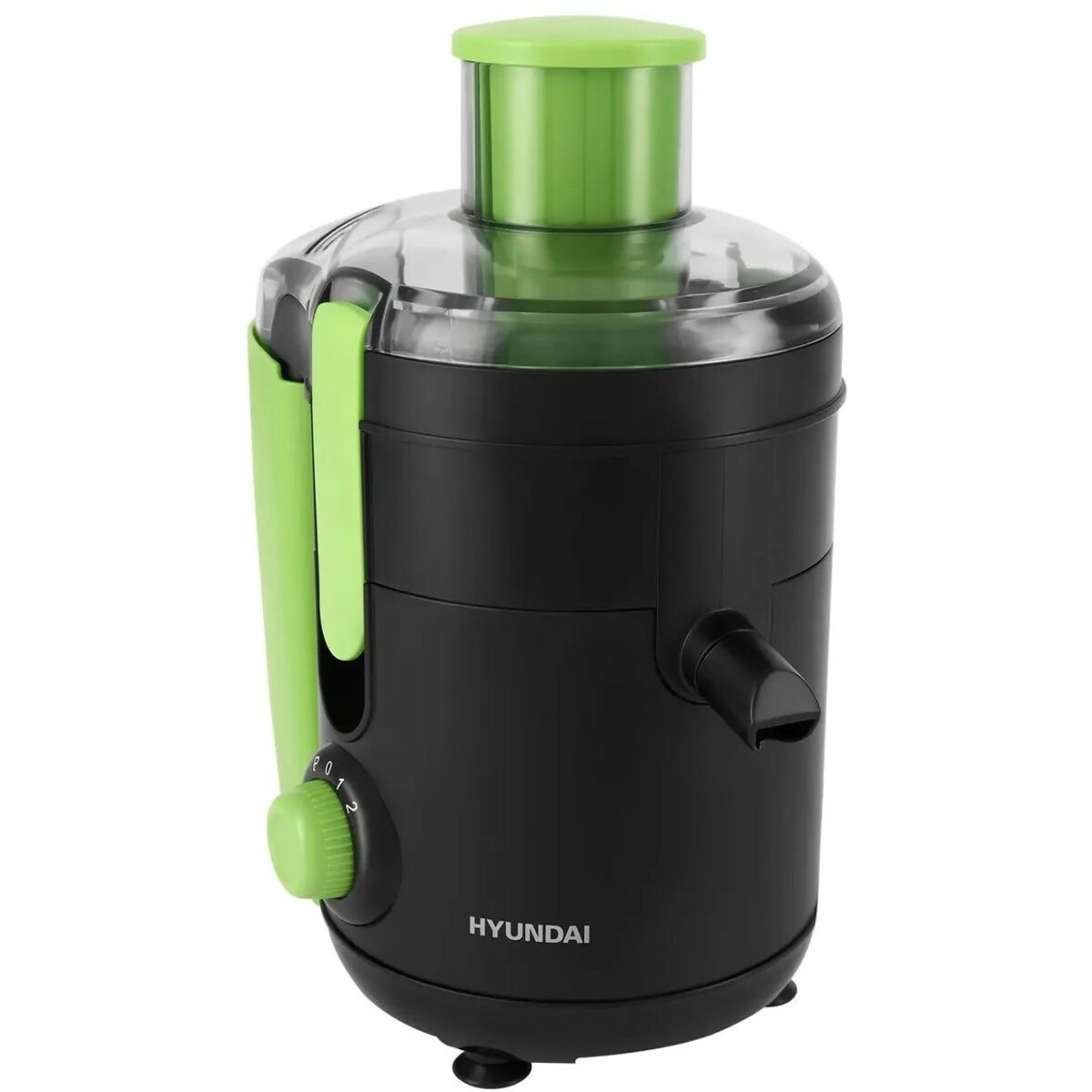 Соковыжималка центробежная Hyundai HY-JE1625 (Цвет: Black/Green)