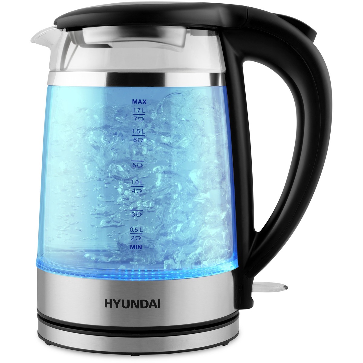 Чайник Hyundai HYK-G3036 (Цвет: Silver / Black)
