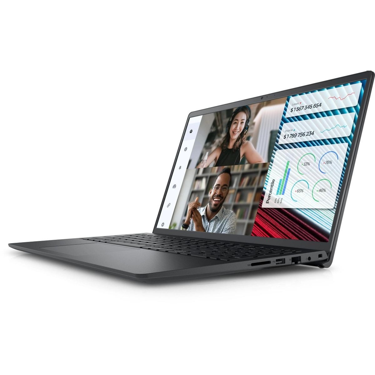 Ноутбук Dell Vostro 3520 Core i5 1235U 8Gb SSD512Gb Intel UHD Graphics 15.6 WVA FHD (1920x1080)/ENGKBD Ubuntu black WiFi BT Cam (3520-D501)