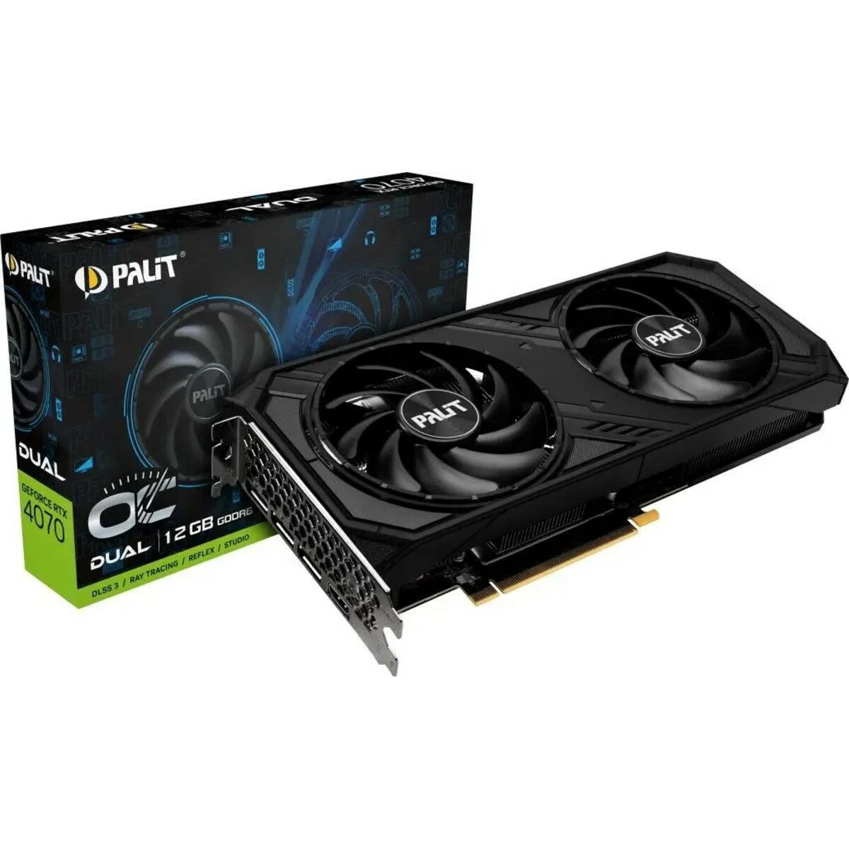 Видеокарта Palit GeForce RTX 4070 Dual OC 12G GDDR6 (NE64070S19K9-1048D)