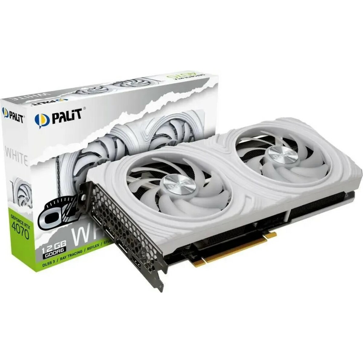 Видеокарта Palit GeForce RTX 4070 DUAL WHITE OC 12Gb (NE64070S19K9-1048L)