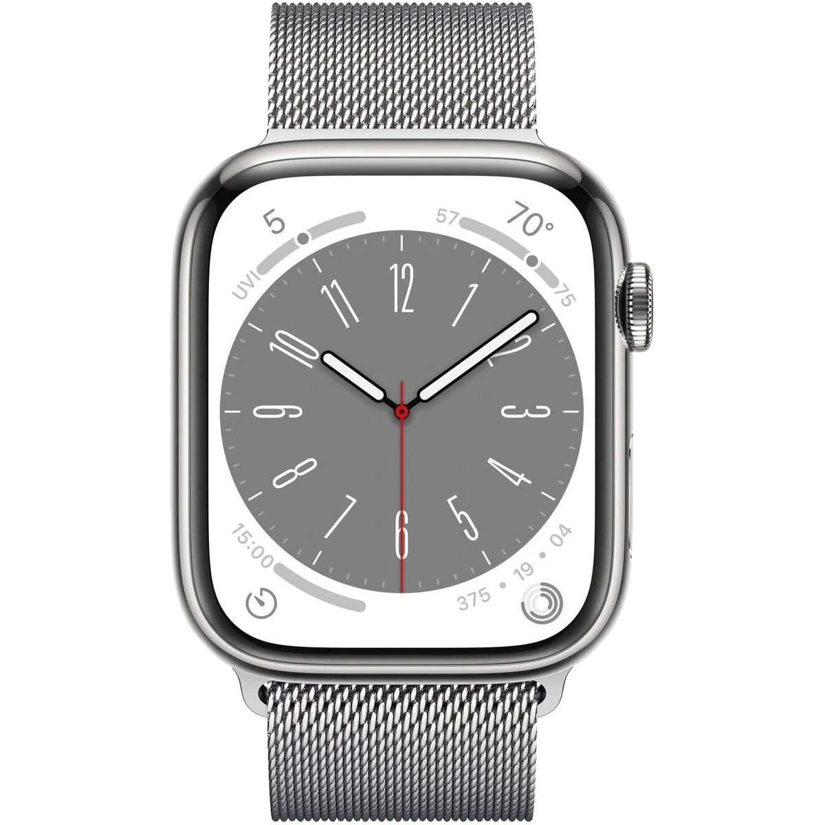 Умные часы Apple Watch Series 8 45mm Cellular Stainless Steel Case with Milanese Loop (Цвет: Silver)