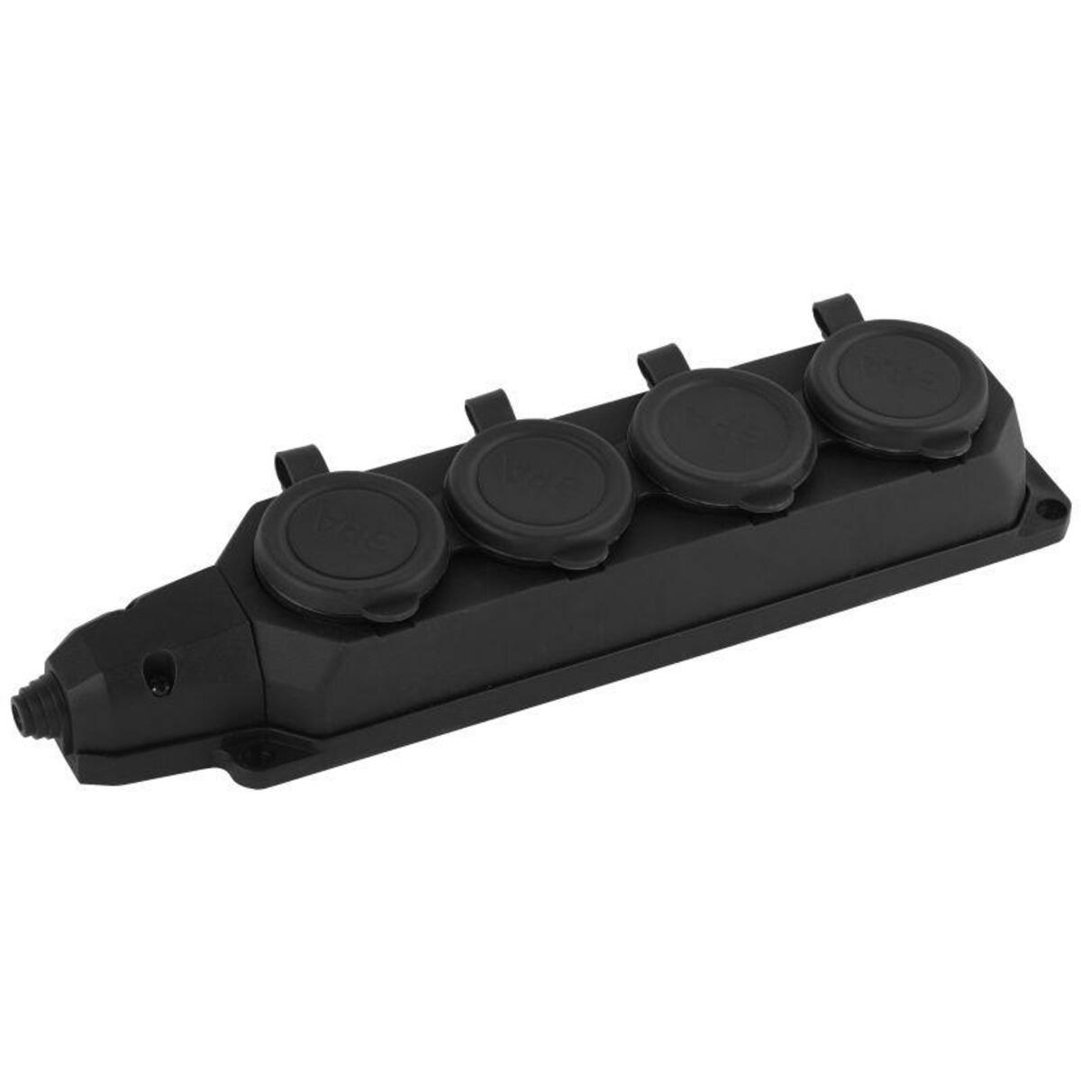Колодка с заземлением ЭРА Б0044546 (4 розетки) (Цвет: Black)