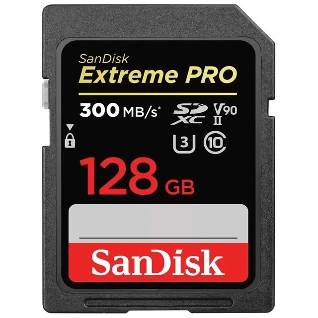 Карта памяти SanDisk Extreme PRO 128GB SDXC UHS-II (Цвет: Black)