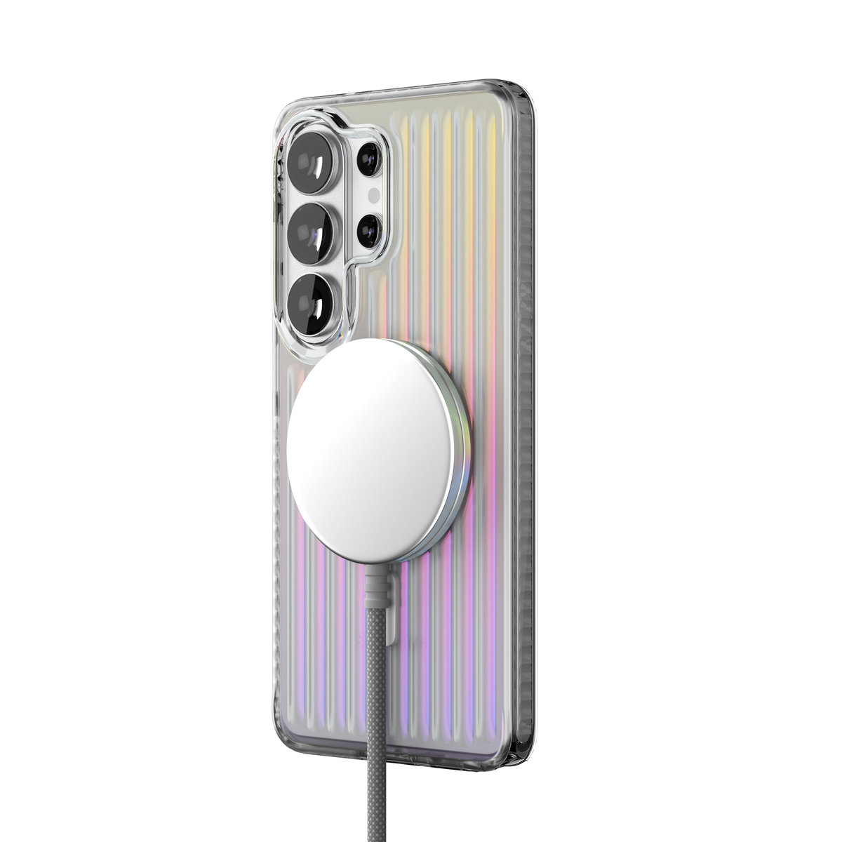 Чехол-накладка VLP Pulse Case with MagSafe для смартфона Samsung S26 Ultra (Цвет: Pearl)