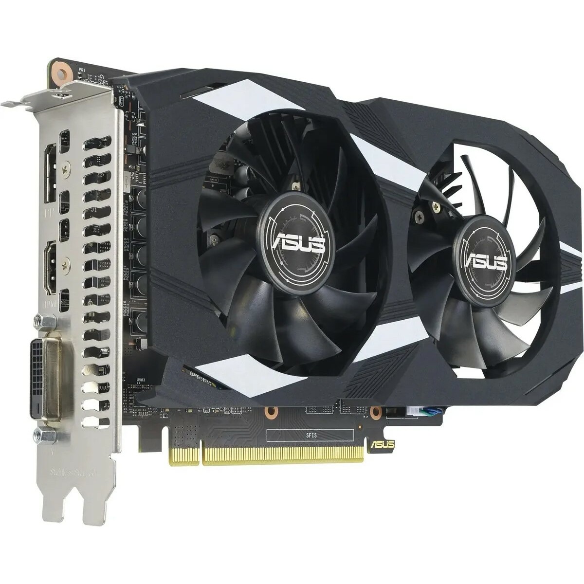 Видеокарта Asus GeForce GTX 1650 4Gb (DUAL-GTX1650-O4GD6-P-EVO)  