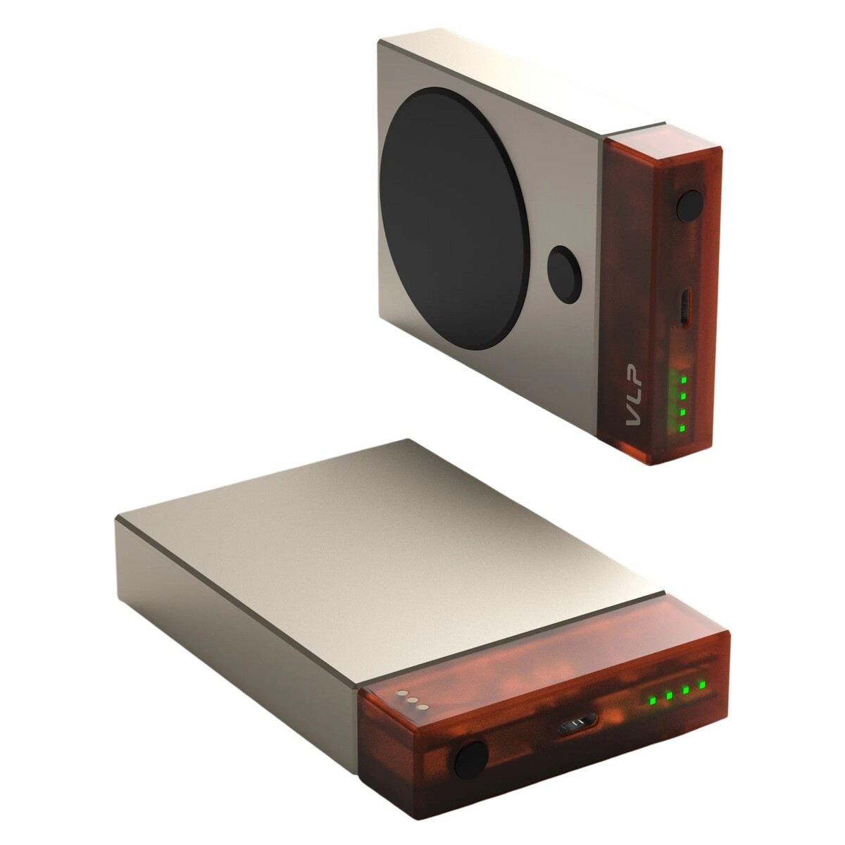 Аккумулятор внешний VLP NEO MagSafe, Qi2.2, 10000 mAh, 3A, USB-C, Amber, серый