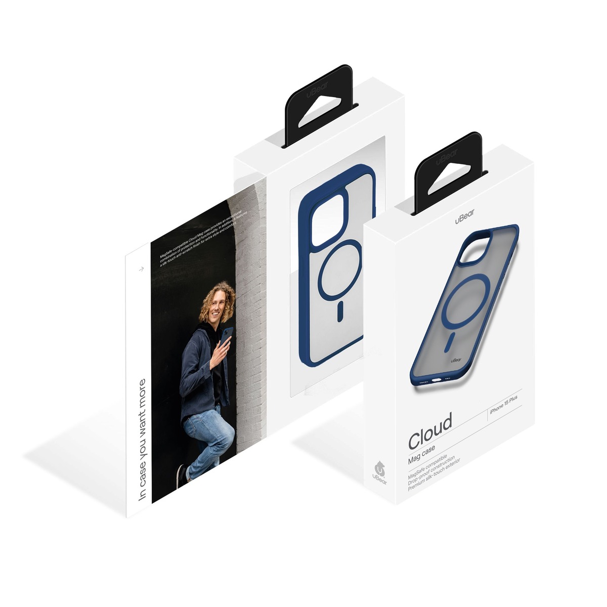 Чехол-накладка uBear Cloud Mag Case для смартфона Apple iPhone 15 Plus (Цвет: Dark Blue)