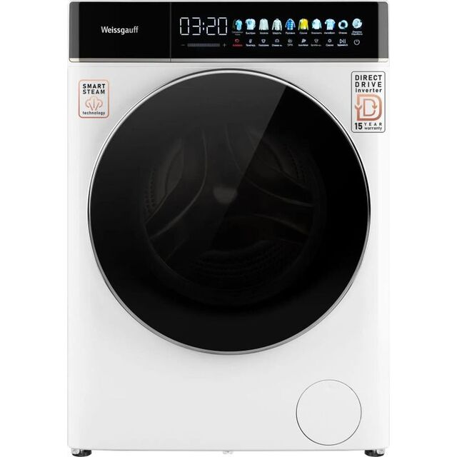 Стиральная машина Weissgauff WMD 58411 Direct Drive Inverter Premium Steam, белый Стиральная машина Weissgauff WMD 58411 Direct Drive Inverter Premium Steam, белый