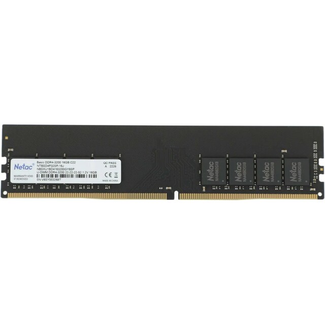 Память DDR4 16Gb 3200MHz Netac NTBSD4P32SP-16J 