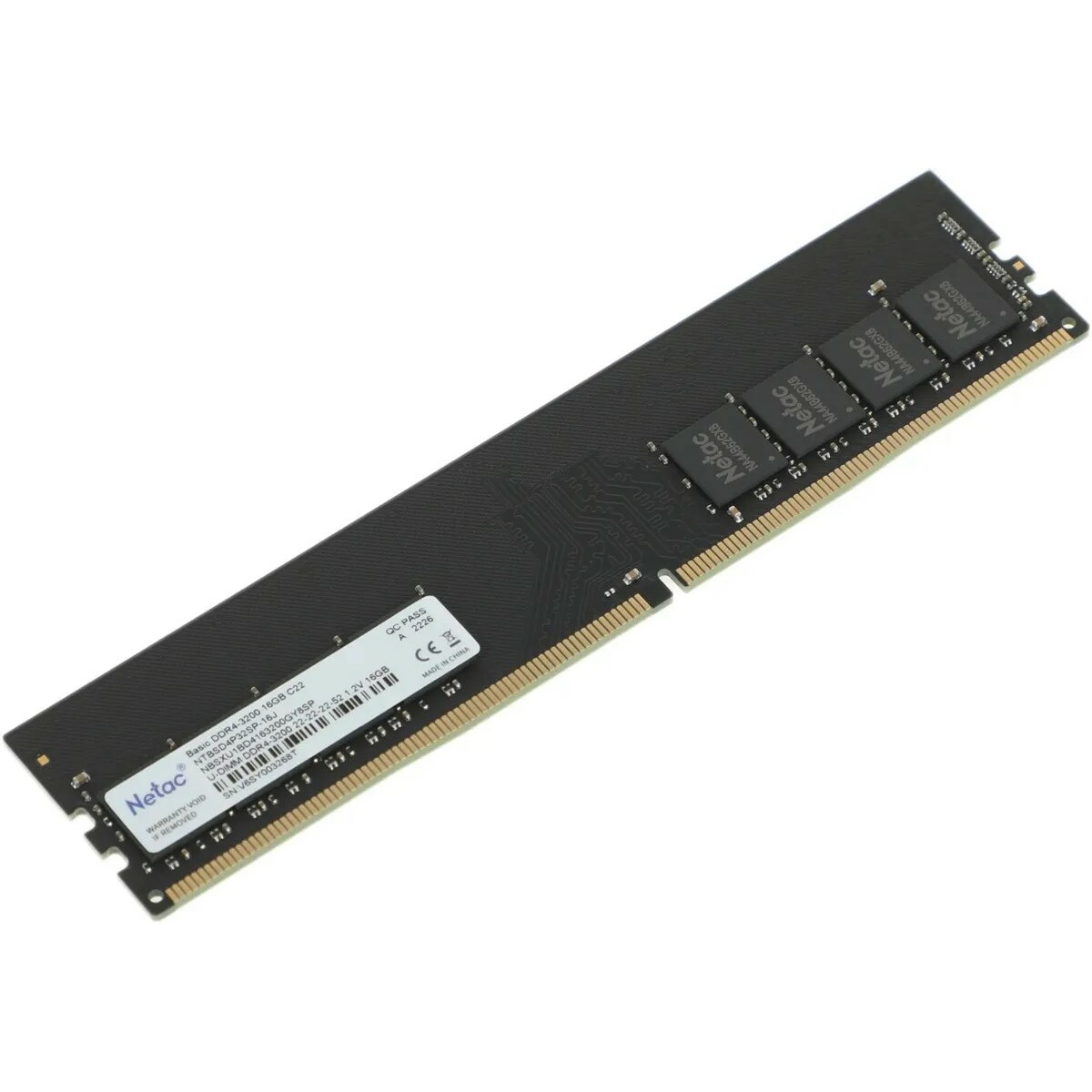 Память DDR4 16Gb 3200MHz Netac NTBSD4P32SP-16J 