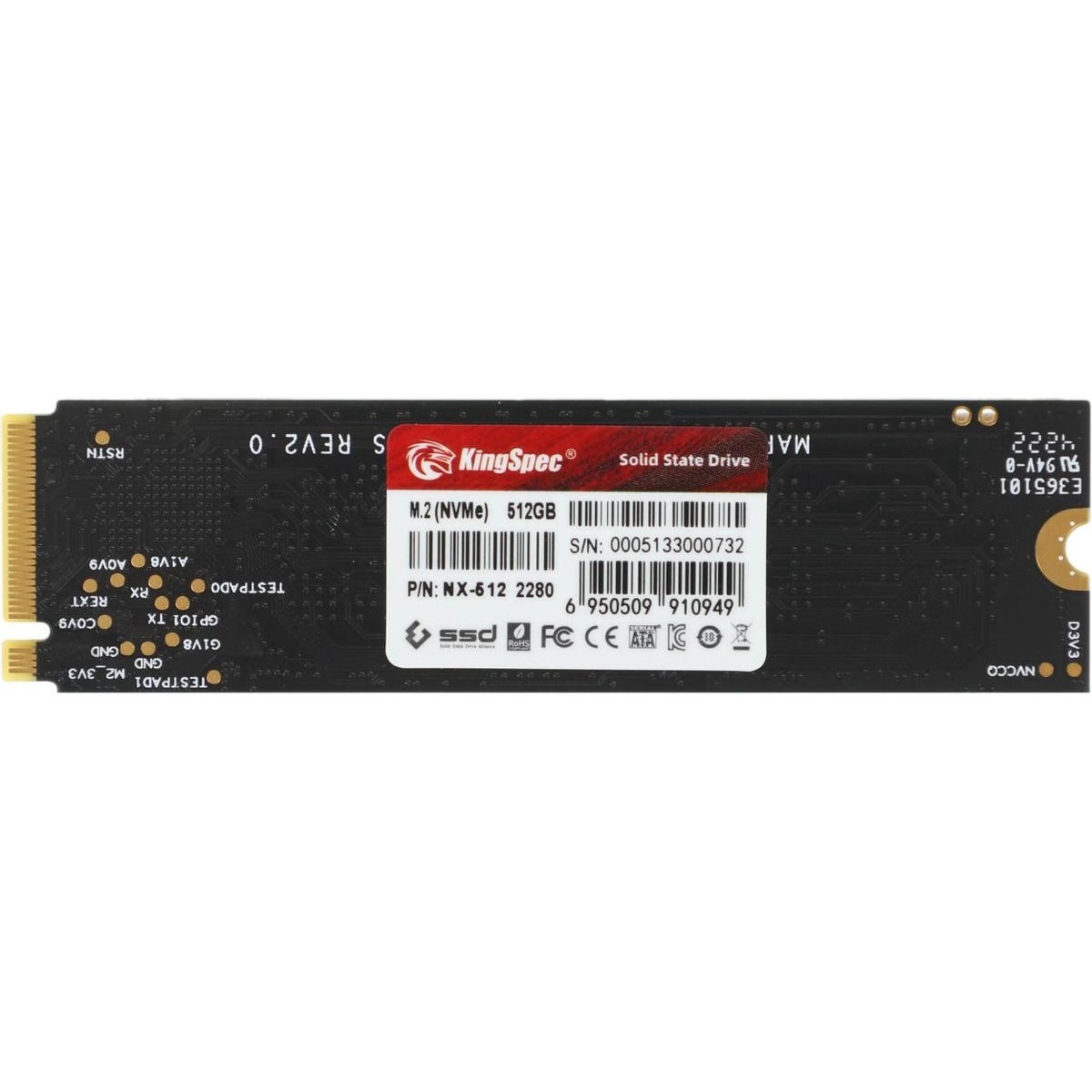 Накопитель SSD Kingspec PCI-E 3.0 512Gb NX-512