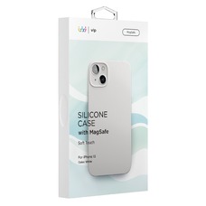 Чехол-накладка VLP Silicone Case with MagSafe для смартфона Apple iPhone 13, белый
