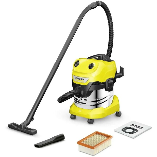 Строительный пылесос Karcher WD 4 S V-20 / 5 / 22 (Цвет: Yellow)