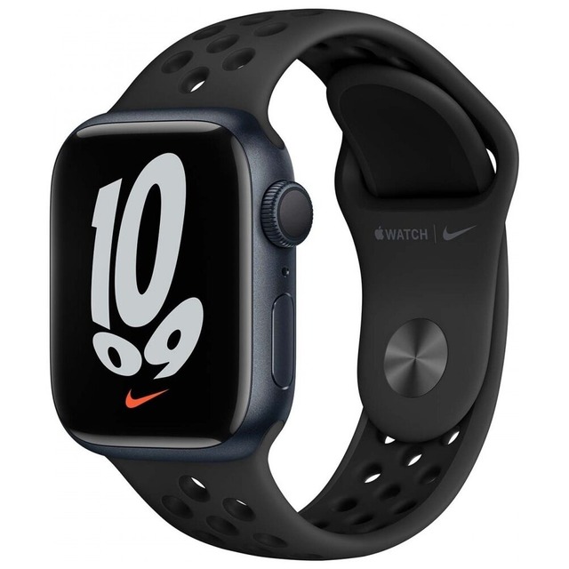 Умные часы Apple Watch Series 7 45mm Cellular Aluminum Case with Nike Sport Band (Цвет: Midnight/Anthracite/Black)