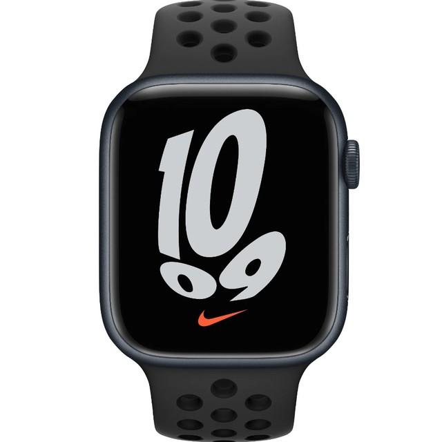 Умные часы Apple Watch Series 7 45mm Cellular Aluminum Case with Nike Sport Band (Цвет: Midnight/Anthracite/Black)