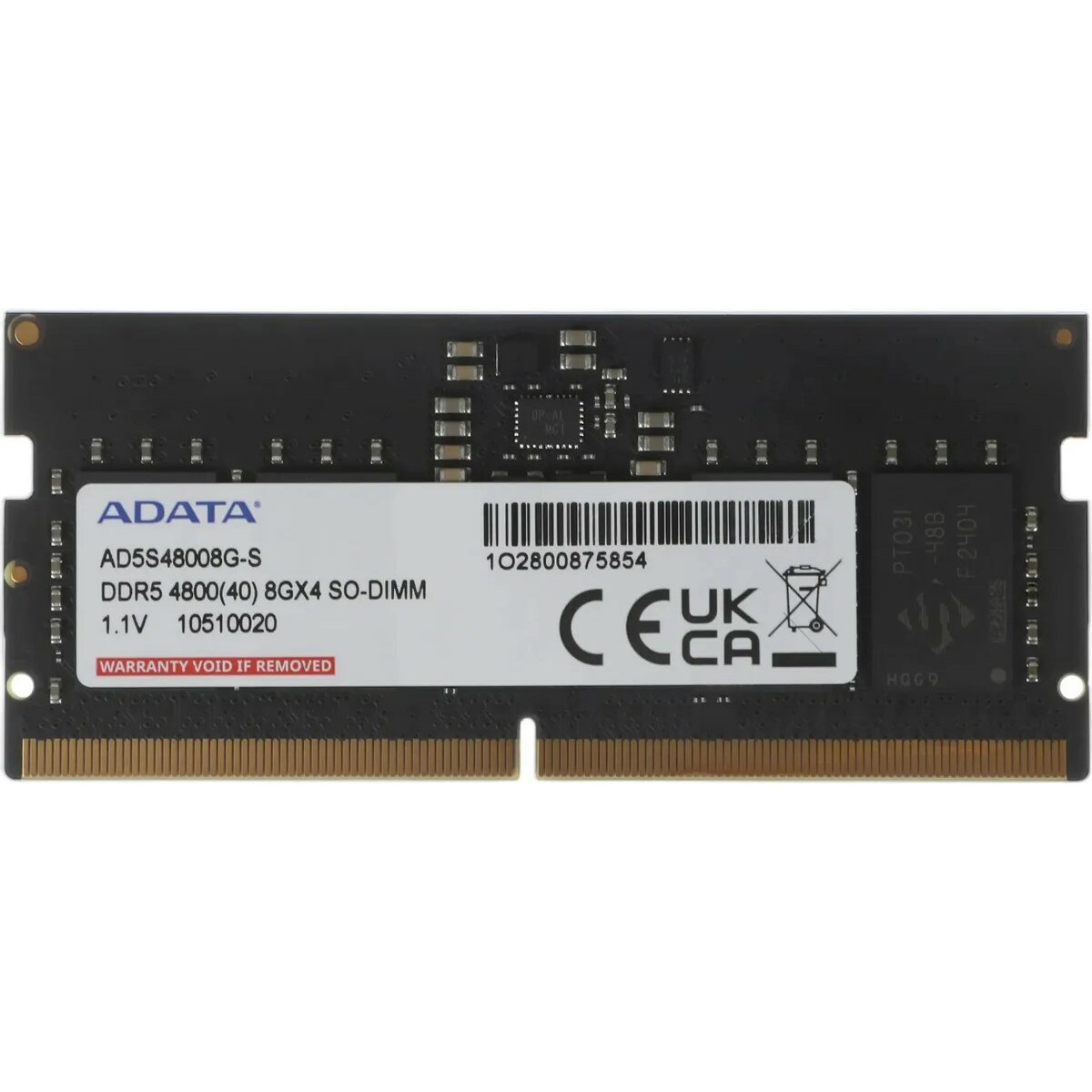 Память DDR5 8Gb 4800Mhz AD5S48008G-S ADATA