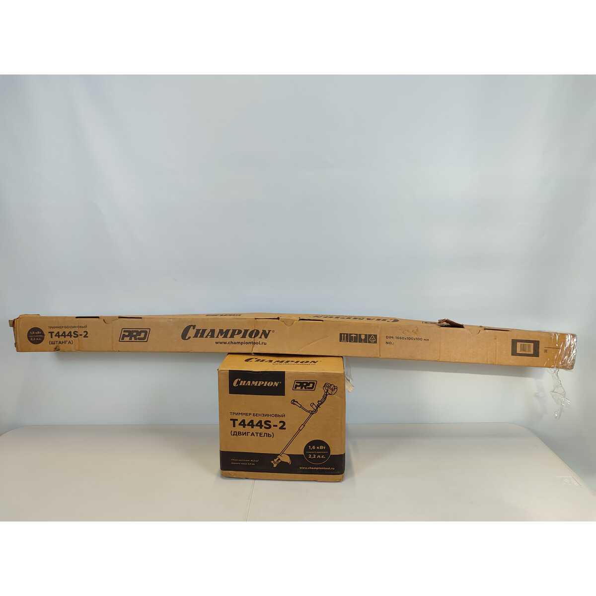 Триммер бензиновый Champion T444S-2 (2-коробки) (Цвет: Yellow/Black)