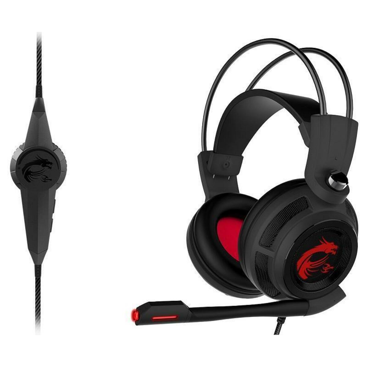 Компьютерная гарнитура MSI DS502 Gaming Headset, черный/красный