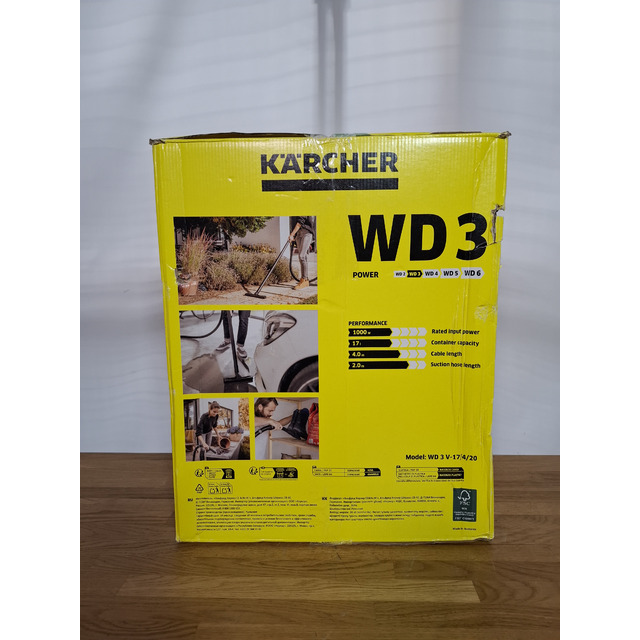 Строительный пылесос Karcher WD 3 V-17 / 4 / 20 (Цвет: Yellow)