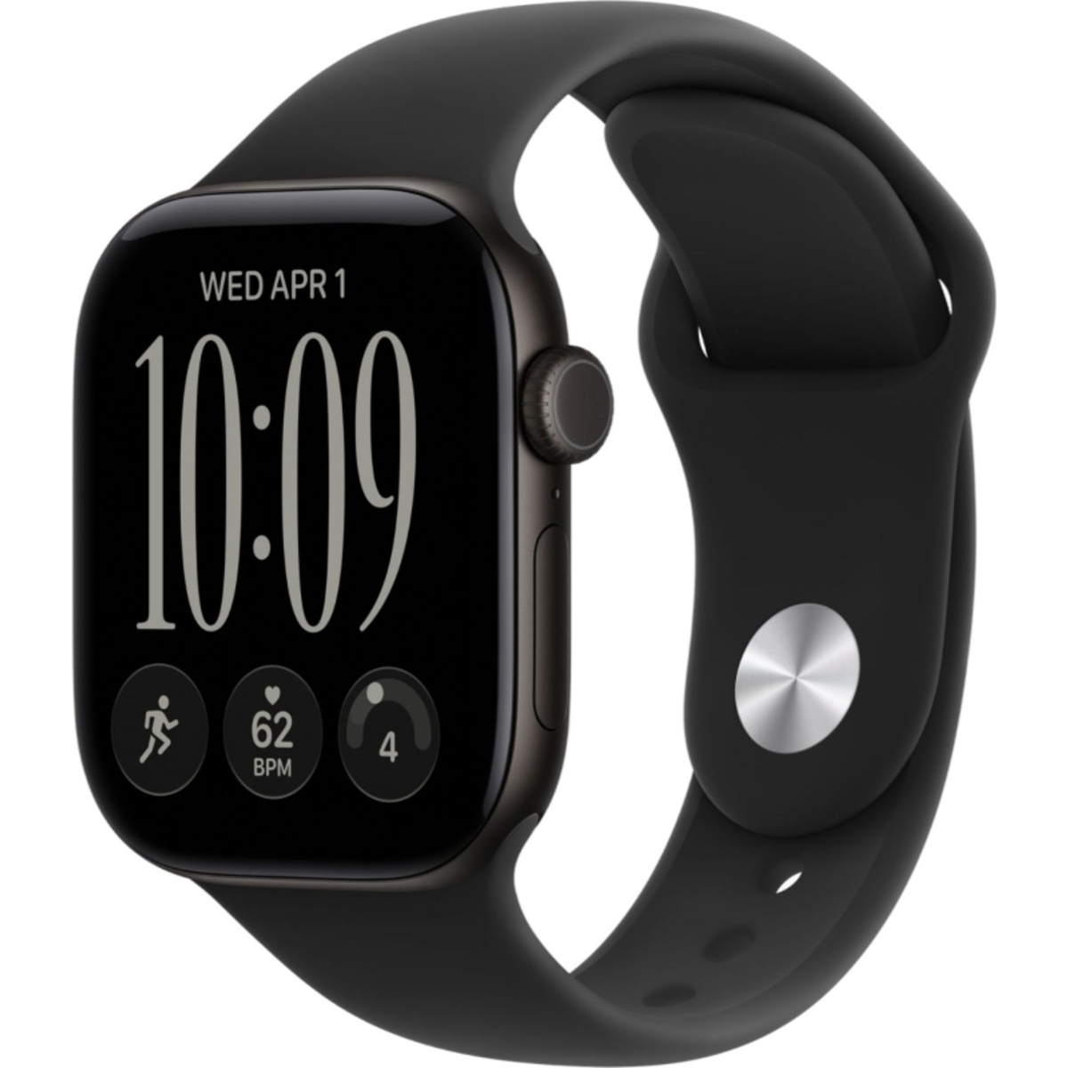 Умные часы Apple Watch Series 12 42mm Aluminium Case with Sport Band S / M (Цвет: Black / Black)