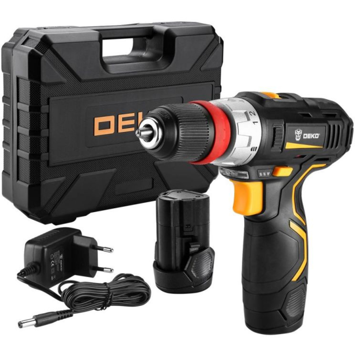Дрель-шуруповерт Deko GCD12DU3 (Цвет: Black)