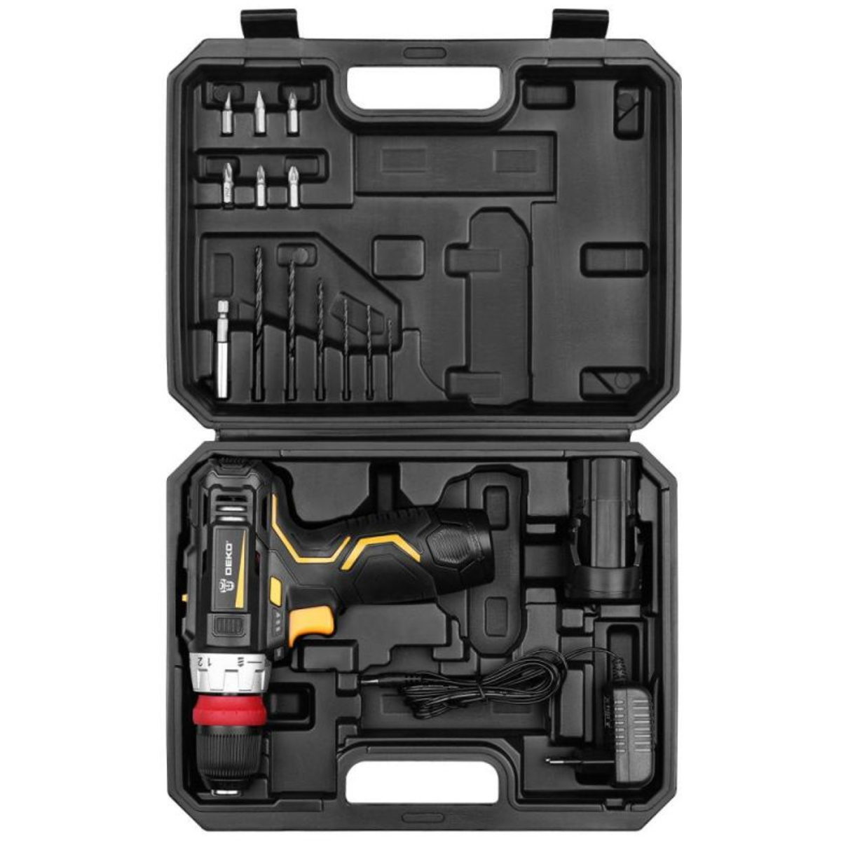 Дрель-шуруповерт Deko GCD12DU3 (Цвет: Black)
