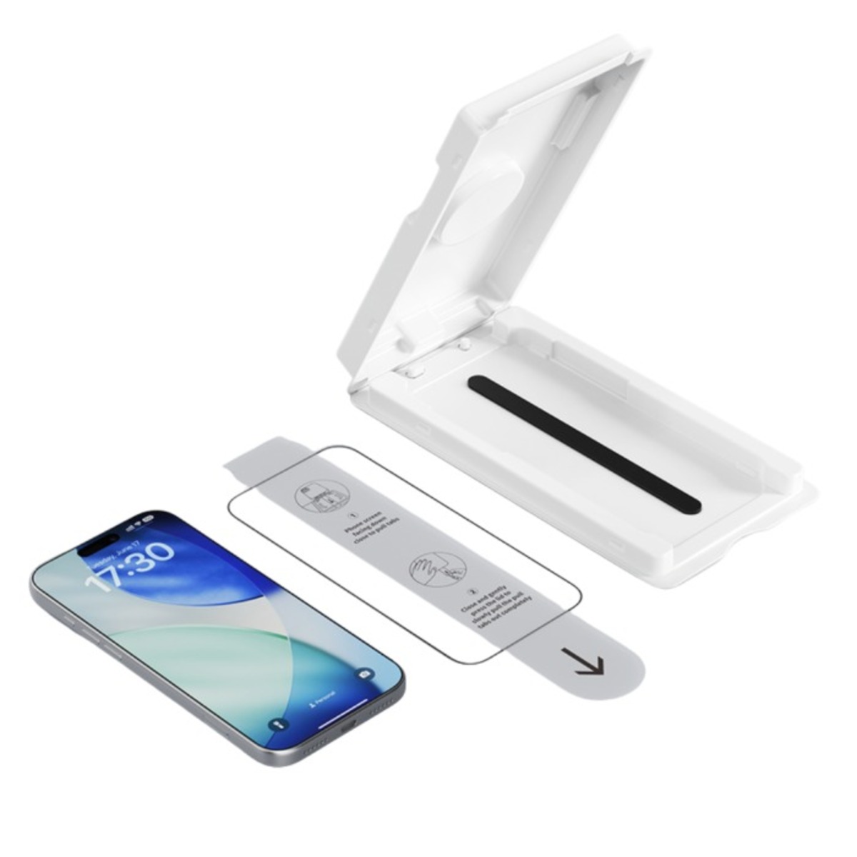 Защитное стекло Devia Van Series Crystal Diamond Tempered Glass для iPhone 17 Pro (Цвет: Black)