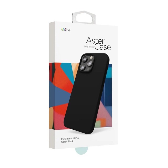 Чехол-накладка VLP Aster Case для смартфона Apple iPhone 15 Pro, черный