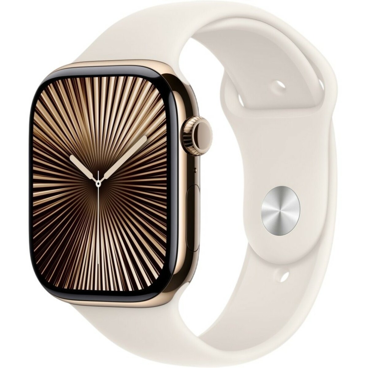 Умные часы Apple Watch Series 10 46mm Titanium Case with Sport Band S / M (Цвет: Gold / Starlight)