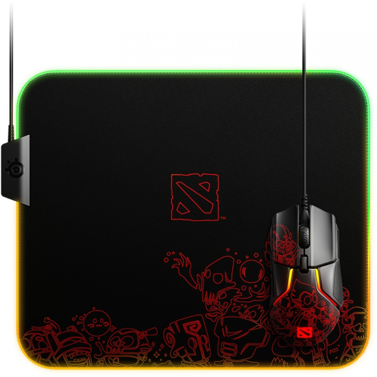 Коврик для мыши SteelSeries QcK Prism Cloth Dota 2 Edition (Цвет: Black)