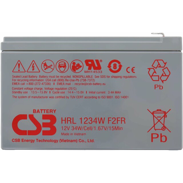Батарея для ИБП CSB HRL1234W F2 FR Батарея для ИБП CSB HRL1234W F2 FR