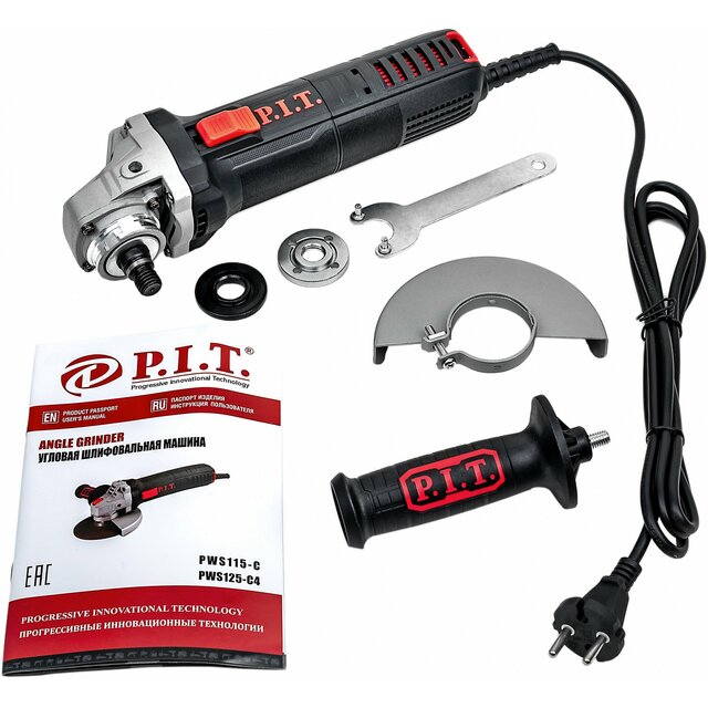 Углошлифовальная машина P.I.T. PWS125-C4 (Цвет: Gray / Black)