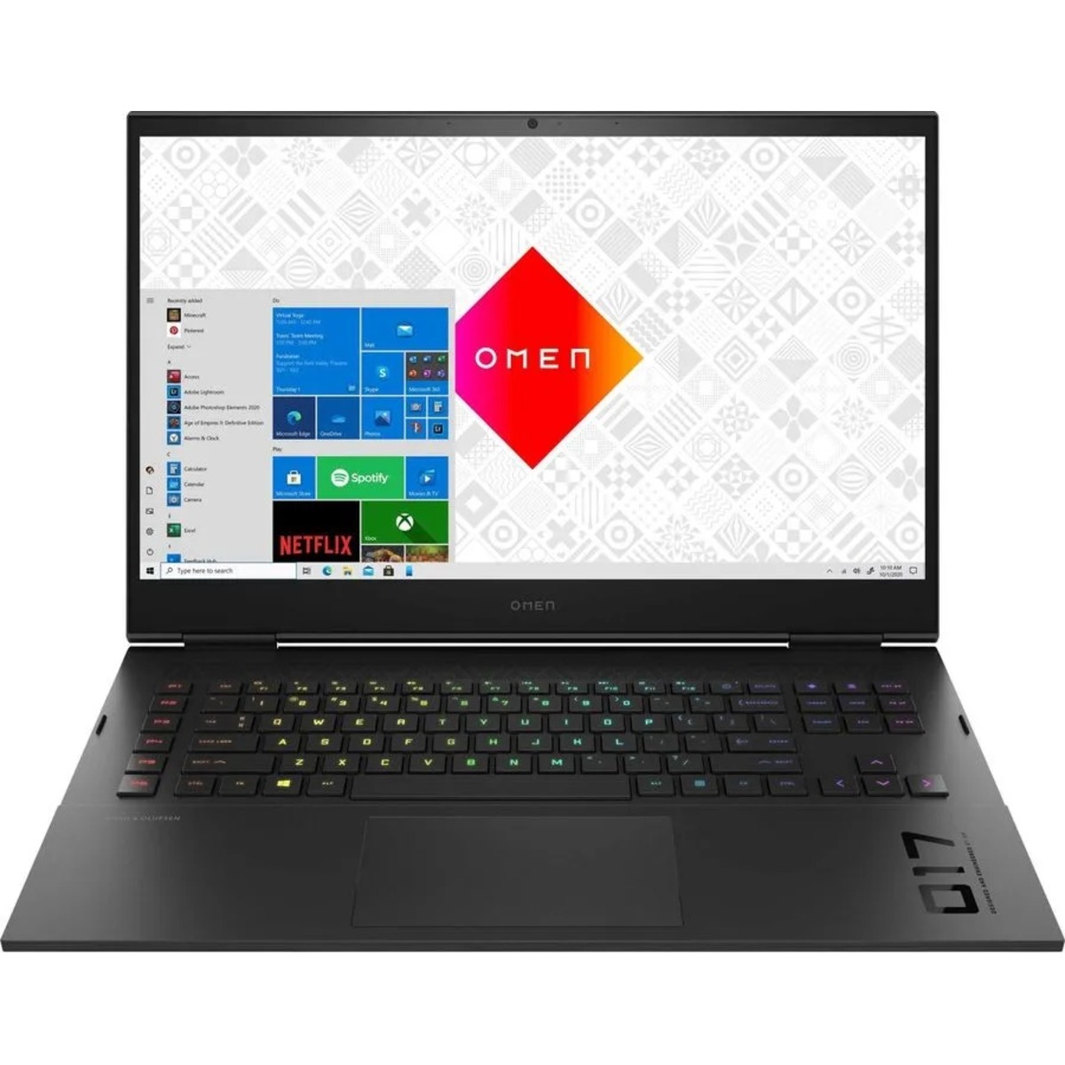 Ноутбук HP Omen 17-ck0045ur Core i7 11800H 16Gb SSD1Tb NVIDIA GeForce RTX3080 16Gb 17.3 IPS QHD (2560x1440) Windows 10 Home black WiFi BT Cam